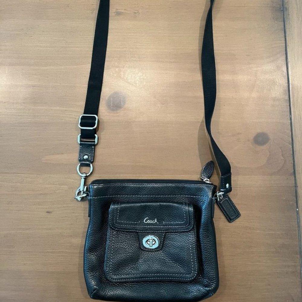 Coach Black Leather Crossbody Bag